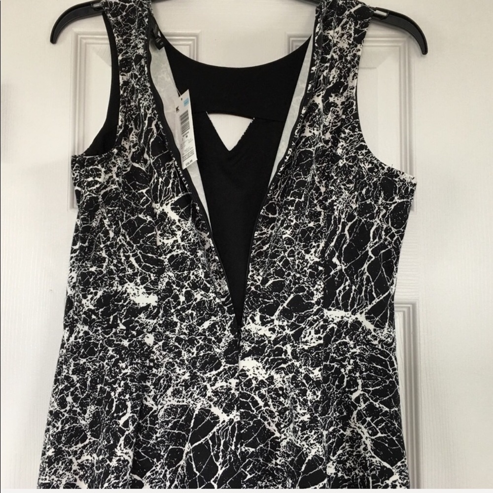 Women’s Attention Black And White Dress-SZ M - Picture 3 of 7